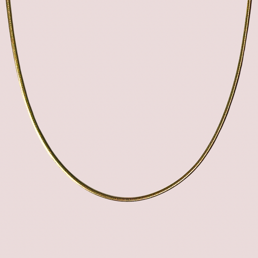 1.2mm Ophelia Herringbone Flat Snake Chain Necklace
