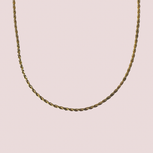 3mm Twisted Rope Chain Necklace