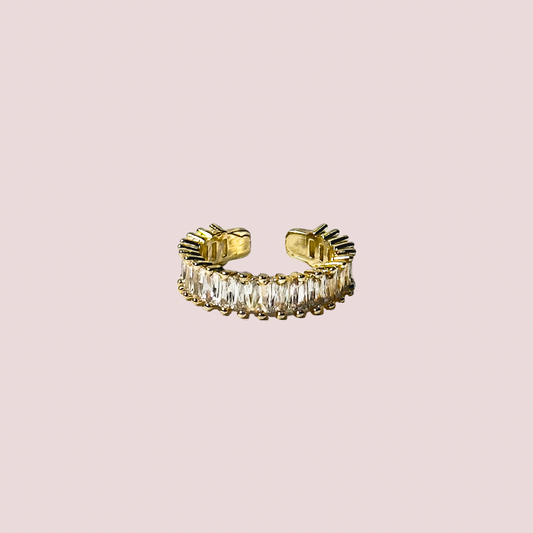Aria Gold Baguette Cut Eternity Ring