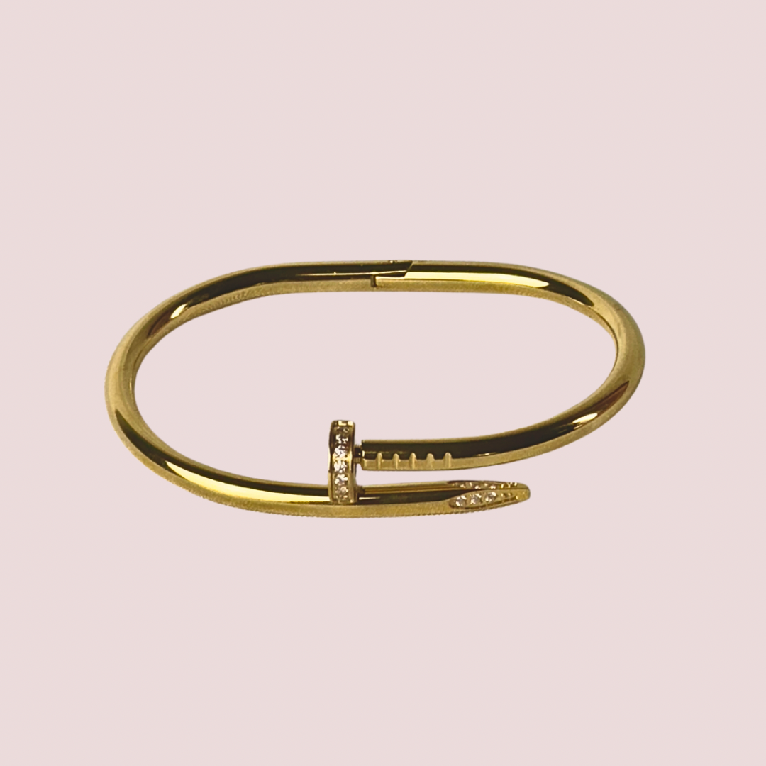 Cara Partly Embellished Pavè Bangle