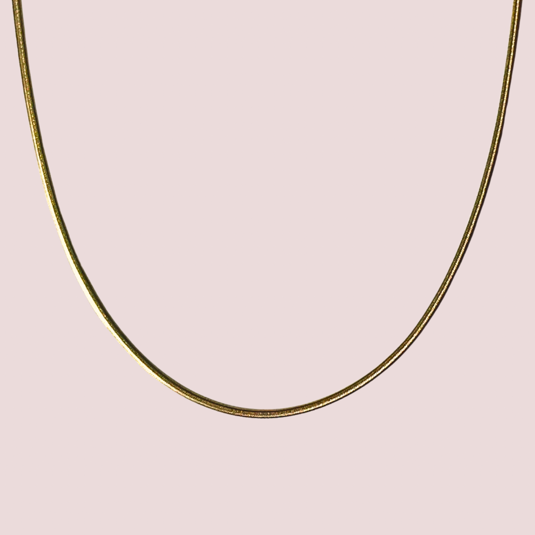 1.2mm Ophelia Herringbone Flat Snake Chain Necklace