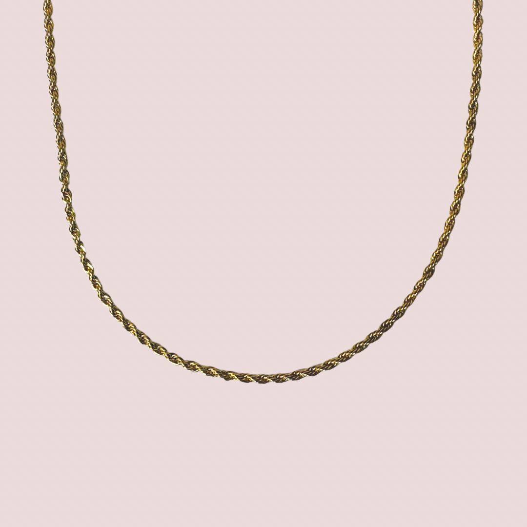 3mm Twisted Rope Chain Necklace