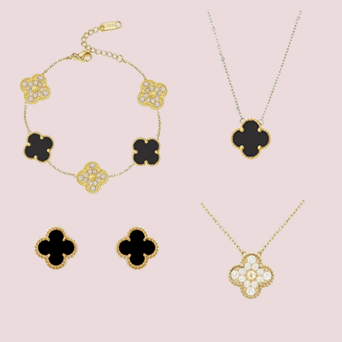 Clover Collection - Embellished Clover Jewellery Set