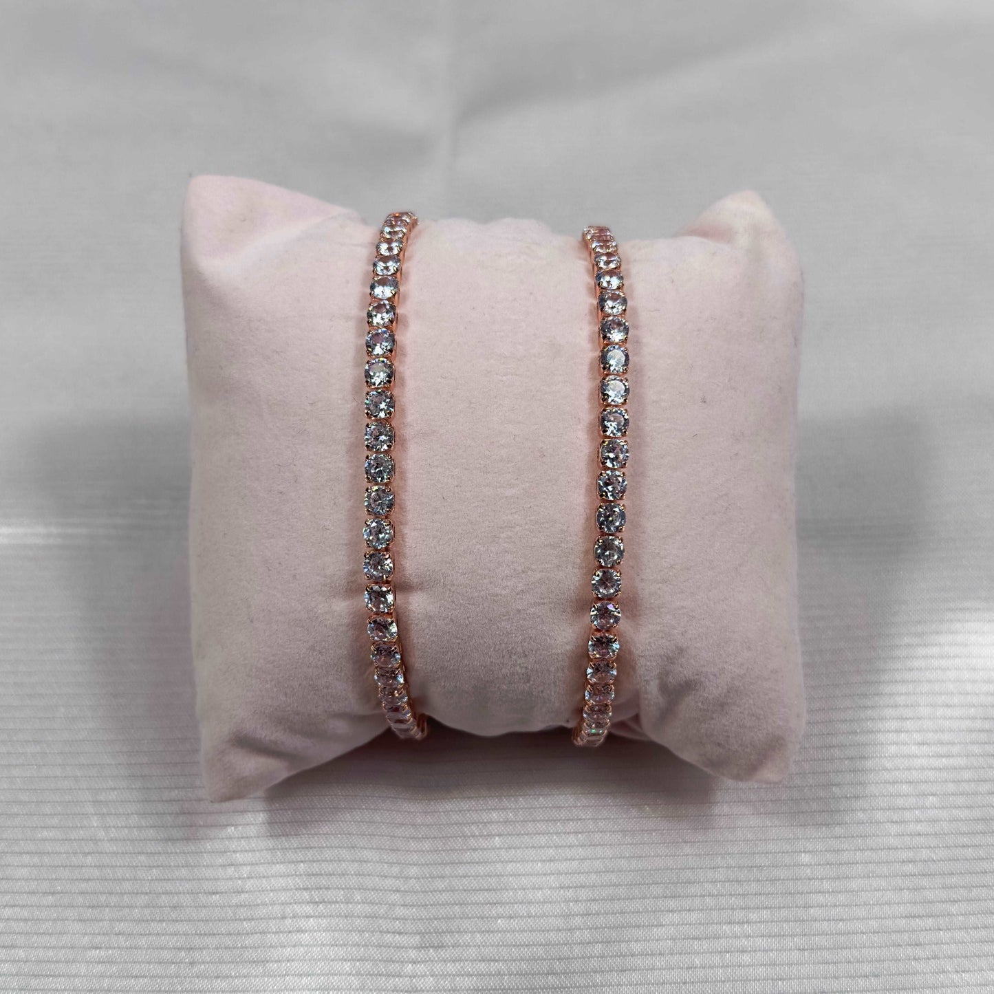 'Gemma' - Rose Gold Adjustable Tennis Bracelet