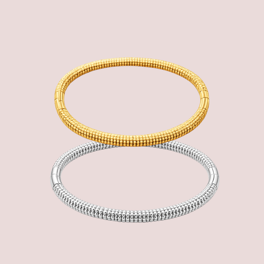 The Aurelia Threaded Bangle